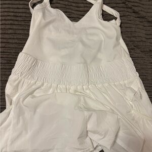 FP Movement by Free People Ivory Sleeveless Romper